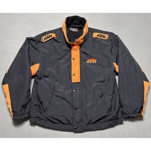 Vintage 90s KTM Racing Bomber Jacket Sz Small Motocross Dirt Bike Y2K Motorcycle
